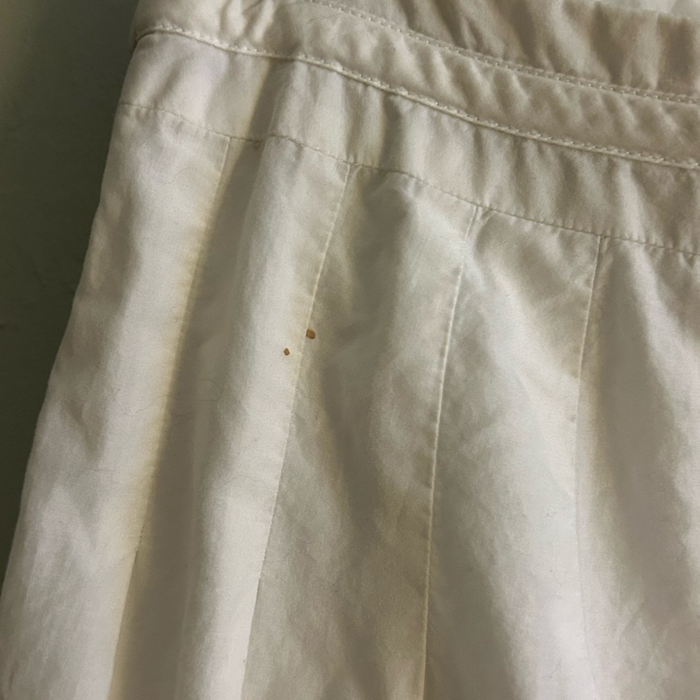 White Skirt with Embroidered Hem - Picture 6 of 11